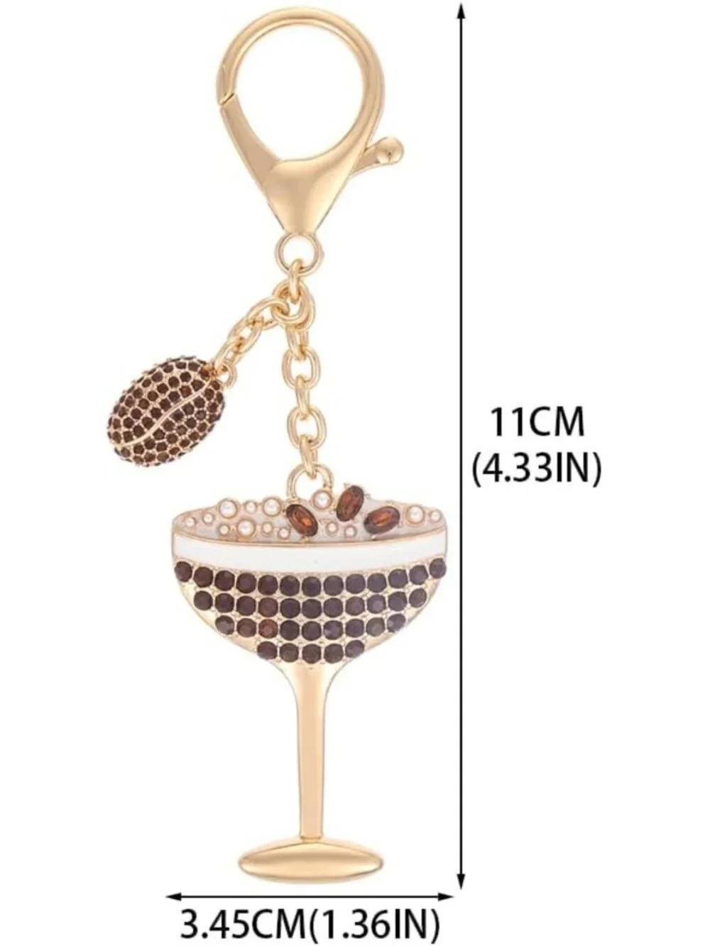 Chic Martini Olive Keychain Charm | Stylish Bag Accessory & Gift for Women